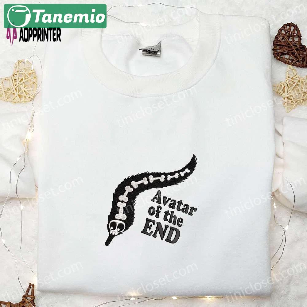 Avatar of the end embroidered shirt: spooky halloween sweatshirt – best gifts for family Embroidered Shirt