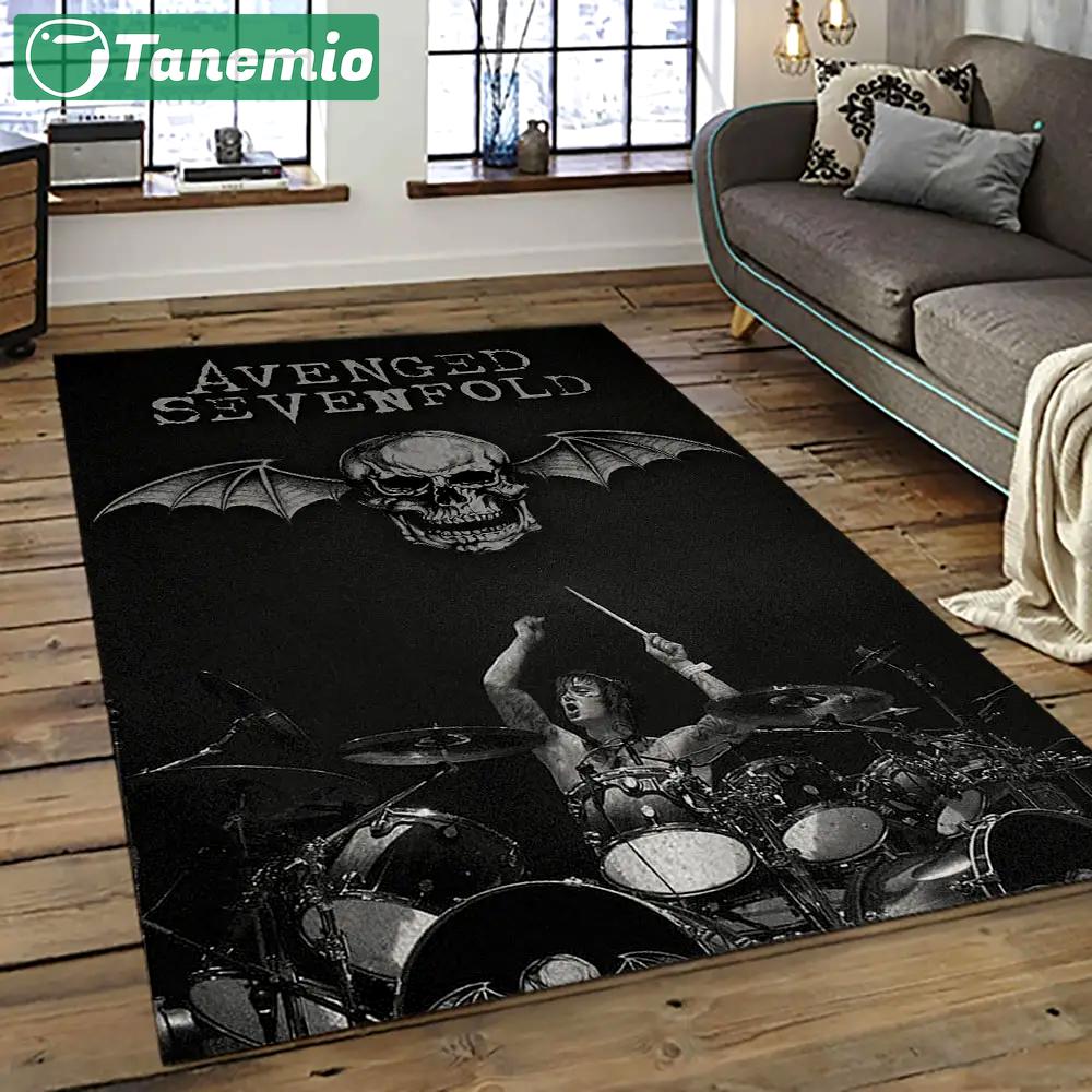 Avenged sevenfold heavy metal band music metalheads carpet area rug home decor best gift for friends as25 Rectangle Rug