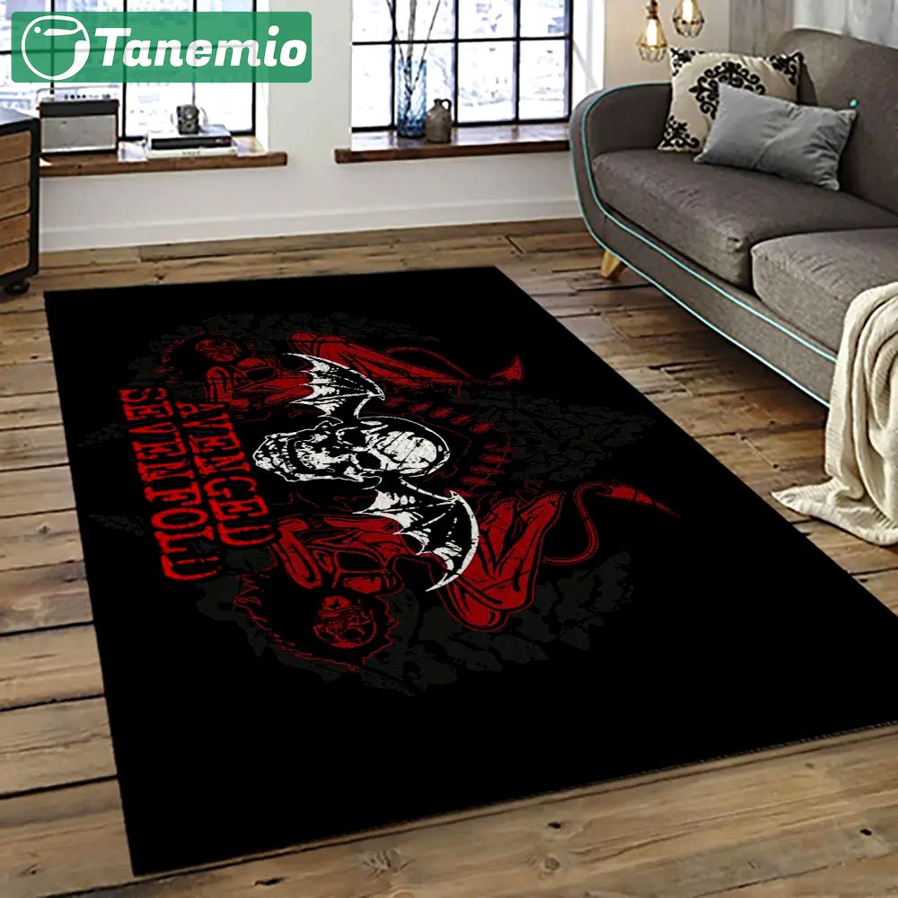 Avenged sevenfold heavy metal band music metalheads carpet area rug home decor best gift for friends as26 Rectangle Rug