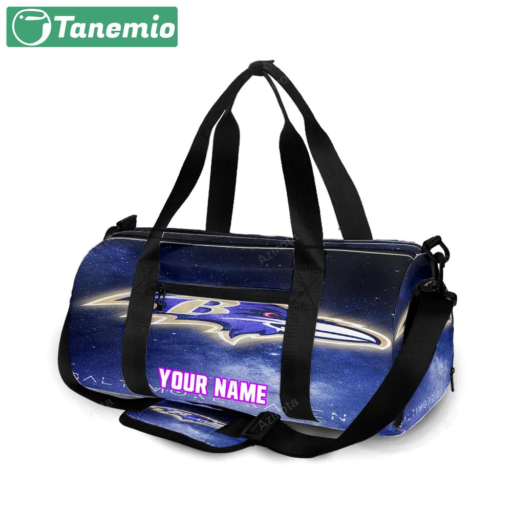 Baltimore ravens galaxy personalized name travel bag gym bag 937 Travel Bag