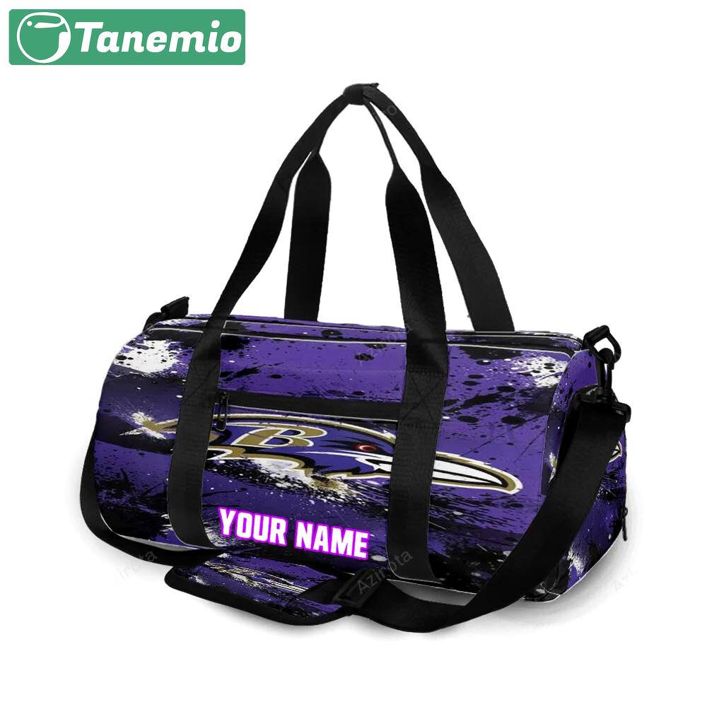 Baltimore ravens logo brush2 personalized name travel bag gym bag 1769 Travel Bag