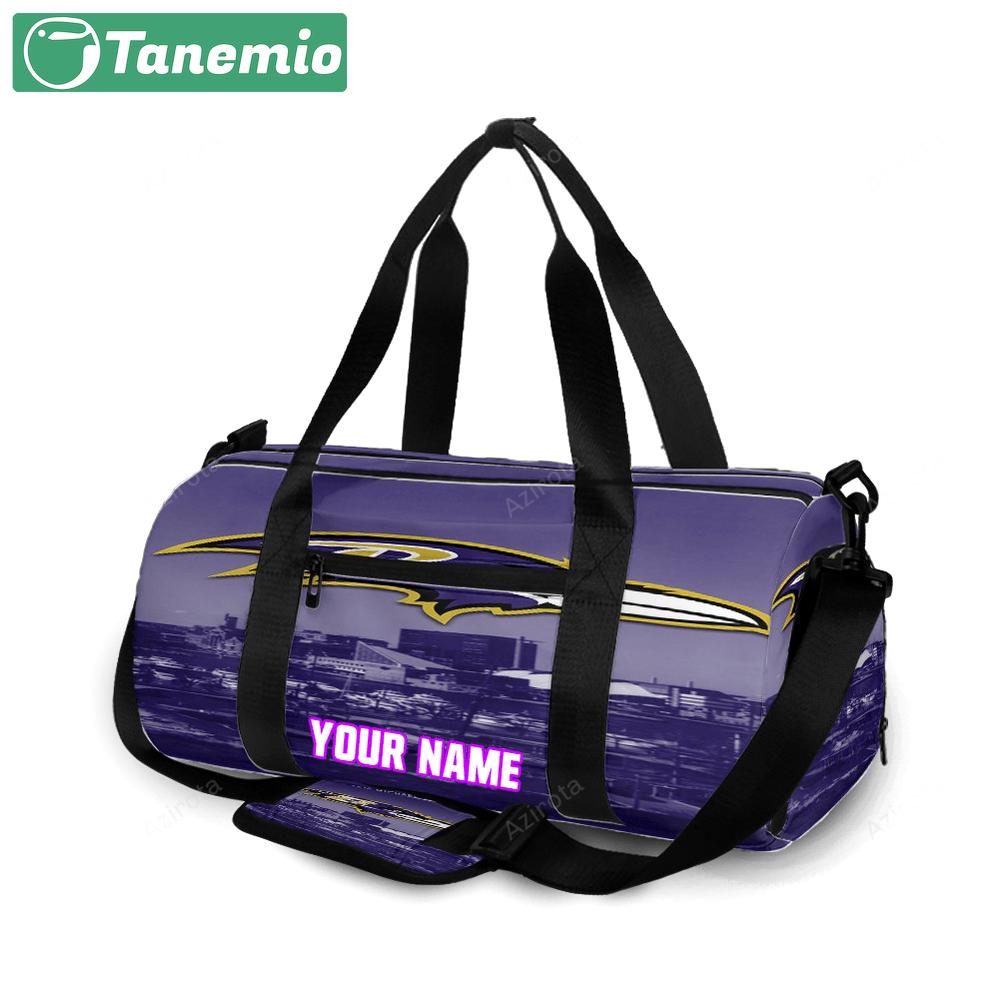 Baltimore ravens logo city personalized name travel bag gym bag 2064 Travel Bag