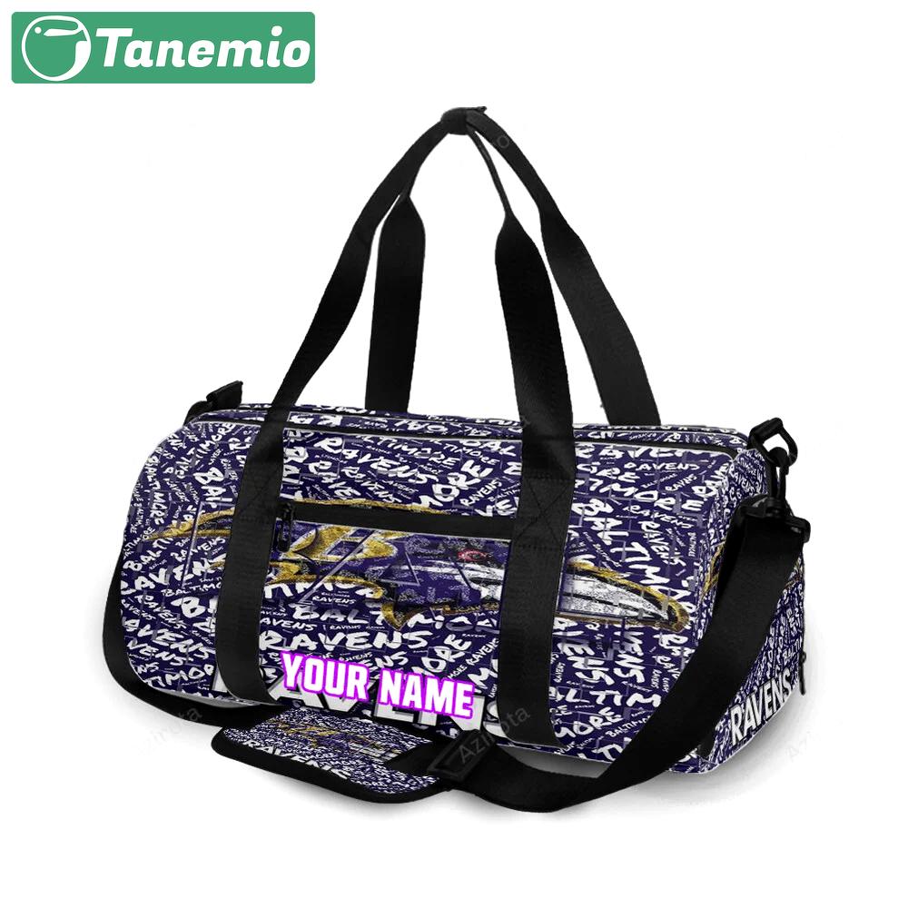 Baltimore ravens logo11 personalized name travel bag gym bag 363 Travel Bag