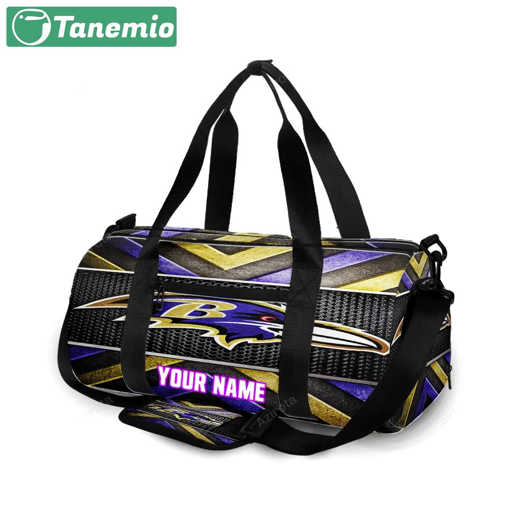 Baltimore ravens metal personalized name travel bag gym bag 1424 Travel Bag