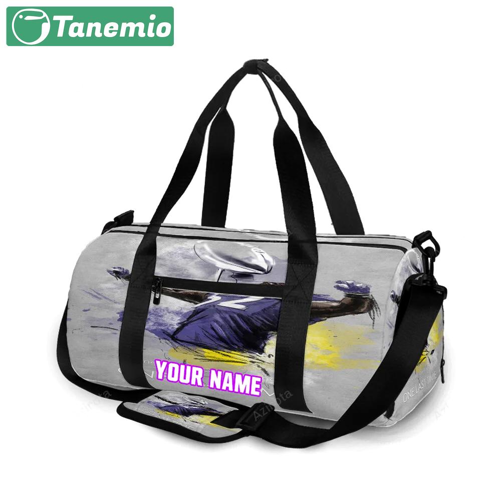 Baltimore ravens ray lewis 52 v4 one last time personalized name travel bag gym bag 1074 Travel Bag