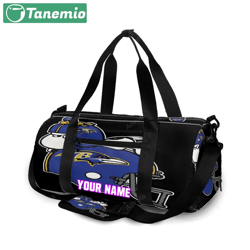 Baltimore ravens snoopy helmet personalized name travel bag gym bag 90 Travel Bag