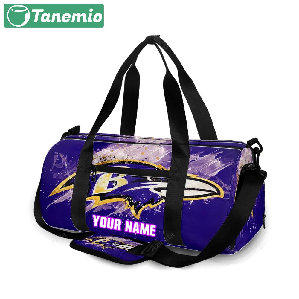 Baltimore ravens texture2 personalized name travel bag gym bag 1659 Travel Bag