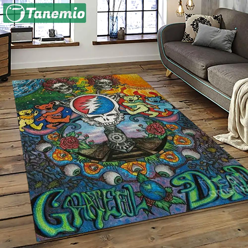 Band grateful dead music carpet rectangle area rug for living room bedroom decor grd12 Rectangle Rug