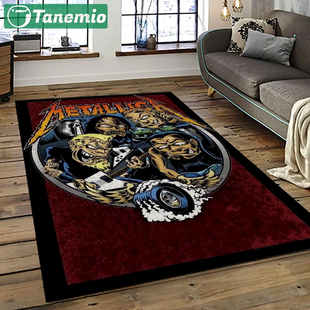 Band metallica music carpet rectangle area rug for living room bedroom decor ma14 Rectangle Rug