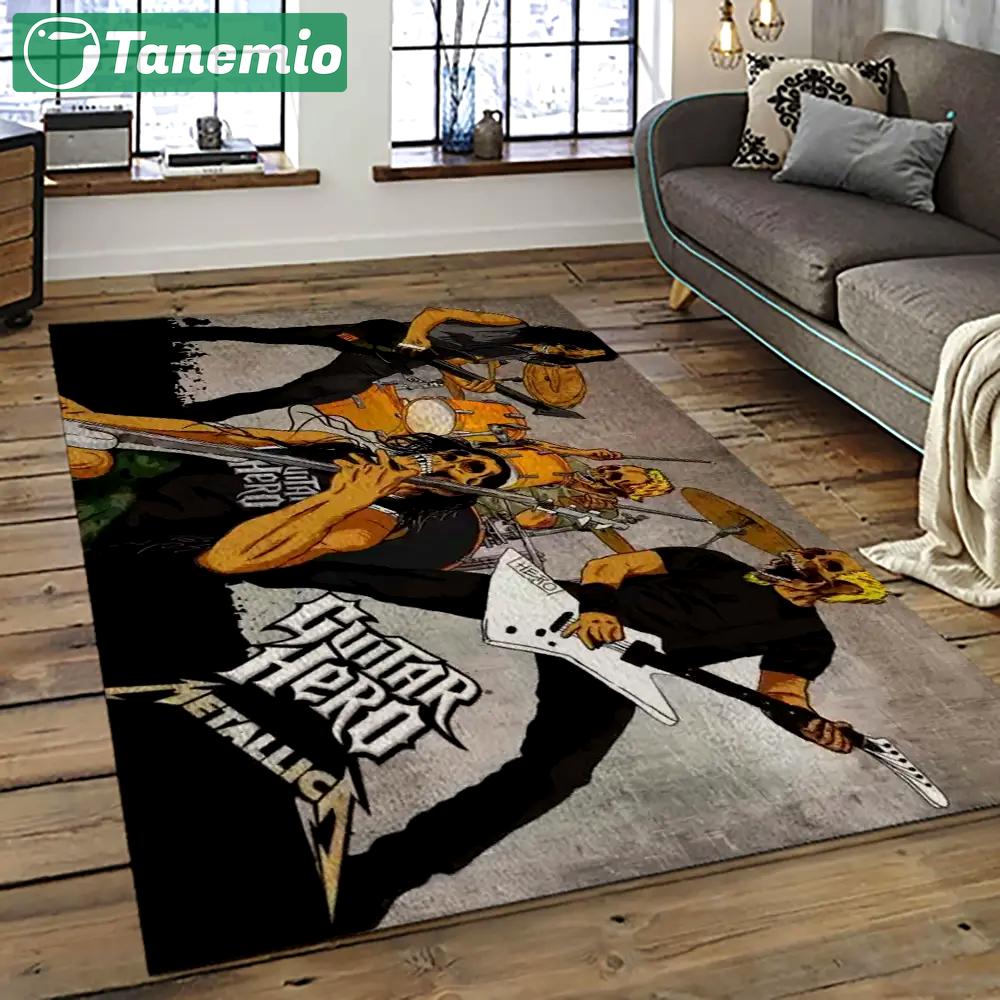 Band metallica music carpet rectangle area rug for living room bedroom decor ma15 Rectangle Rug