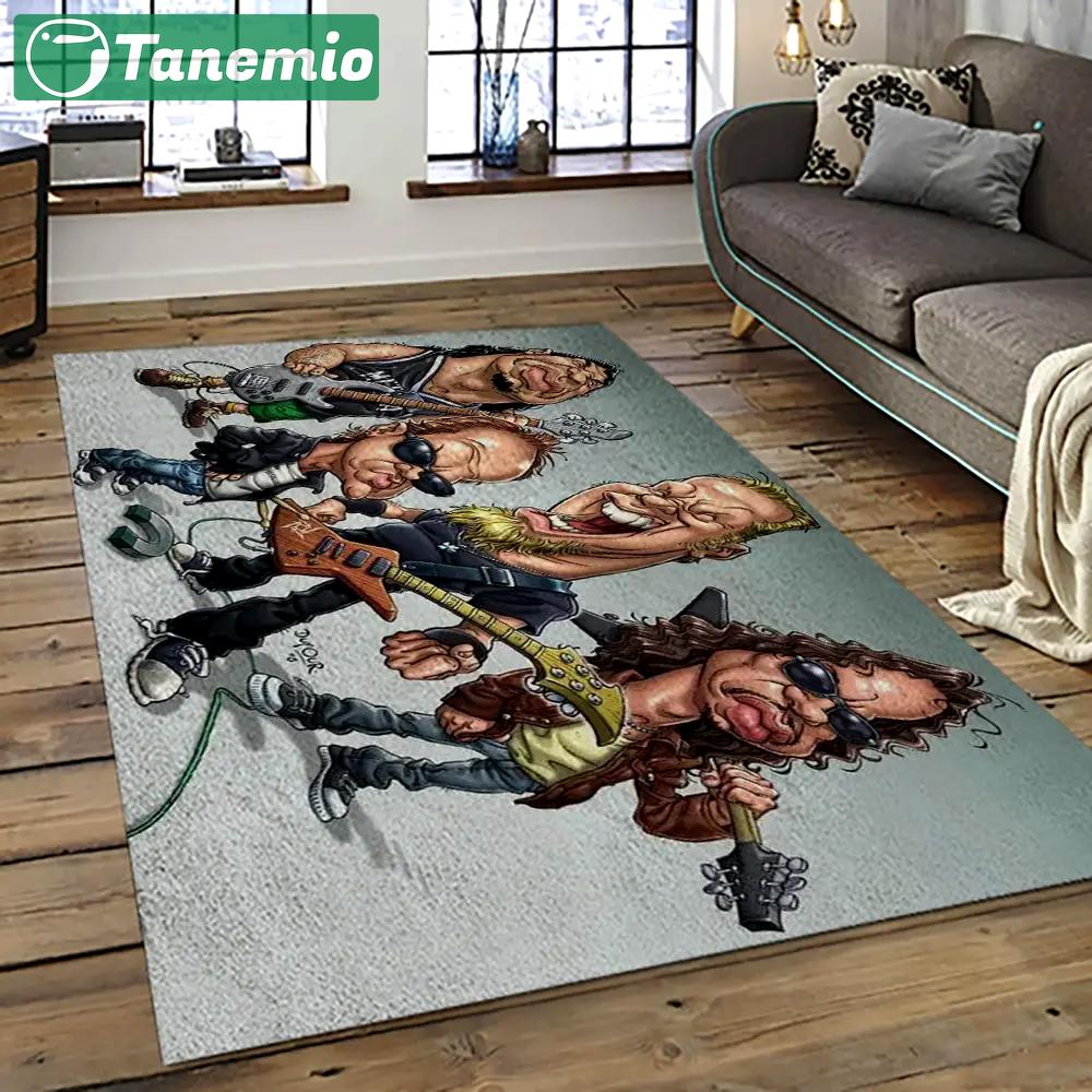 Band metallica music carpet rectangle area rug for living room bedroom decor ma18 Rectangle Rug