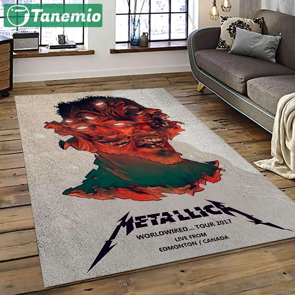 Band metallica music carpet rectangle area rug for living room bedroom decor ma78 Rectangle Rug
