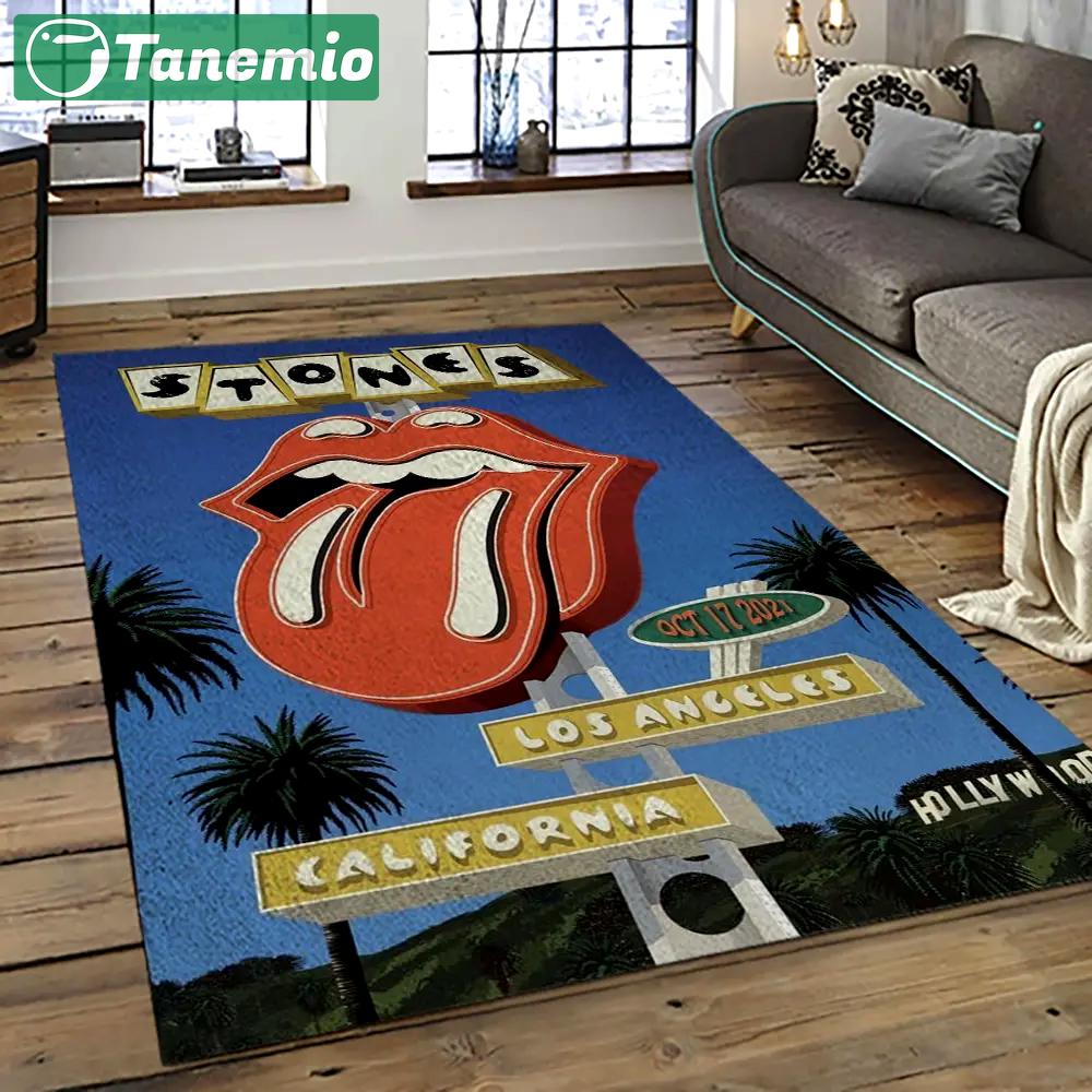 Band the rolling stones music carpet rectangle area rug for living room bedroom decor trs67 Rectangle Rug
