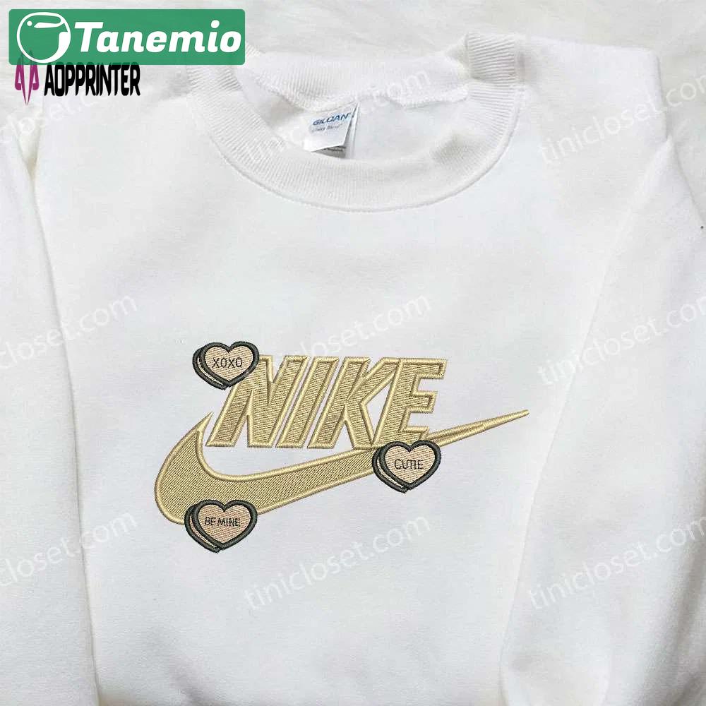 Be mine xo with love x nike hoodie & shirt: best valentine’s gift ideas Embroidered Shirt
