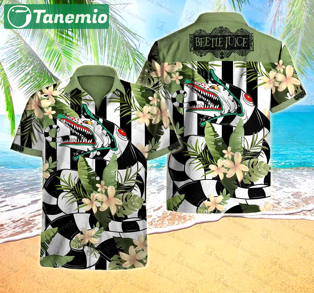 Beetlejuice hawaii 3d shirt Hawaii Shirt Shorts & Flip Flops
