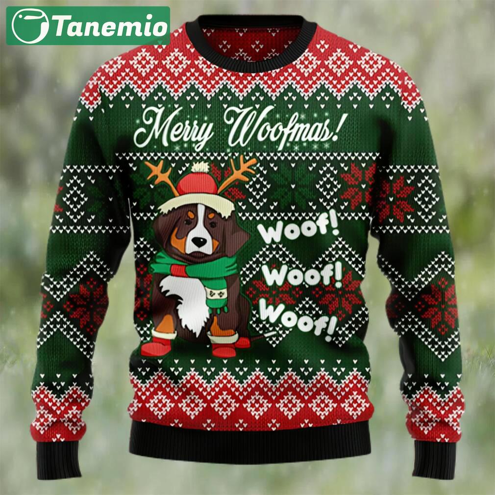 Bernese mountain dog woofmas ugly christmas sweater Christmas Ugly Sweater