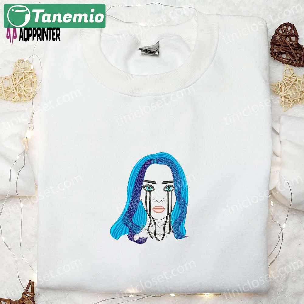 Bille eilish embroidered shirt: trendy celebrity gift for family Embroidered Shirt
