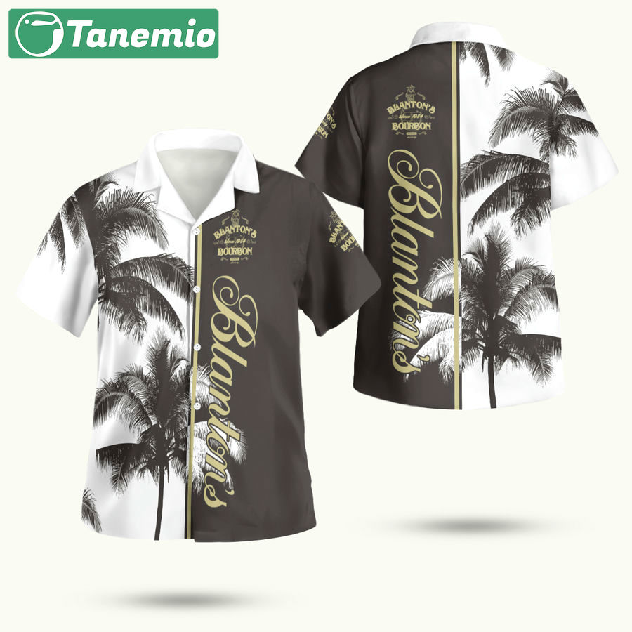 Blanton is bourbon whiskey palm tree hawaiian shirt Hawaii Shirt Shorts & Flip Flops