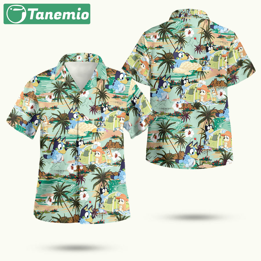 Bluey hawaiian shirt Hawaii Shirt Shorts & Flip Flops