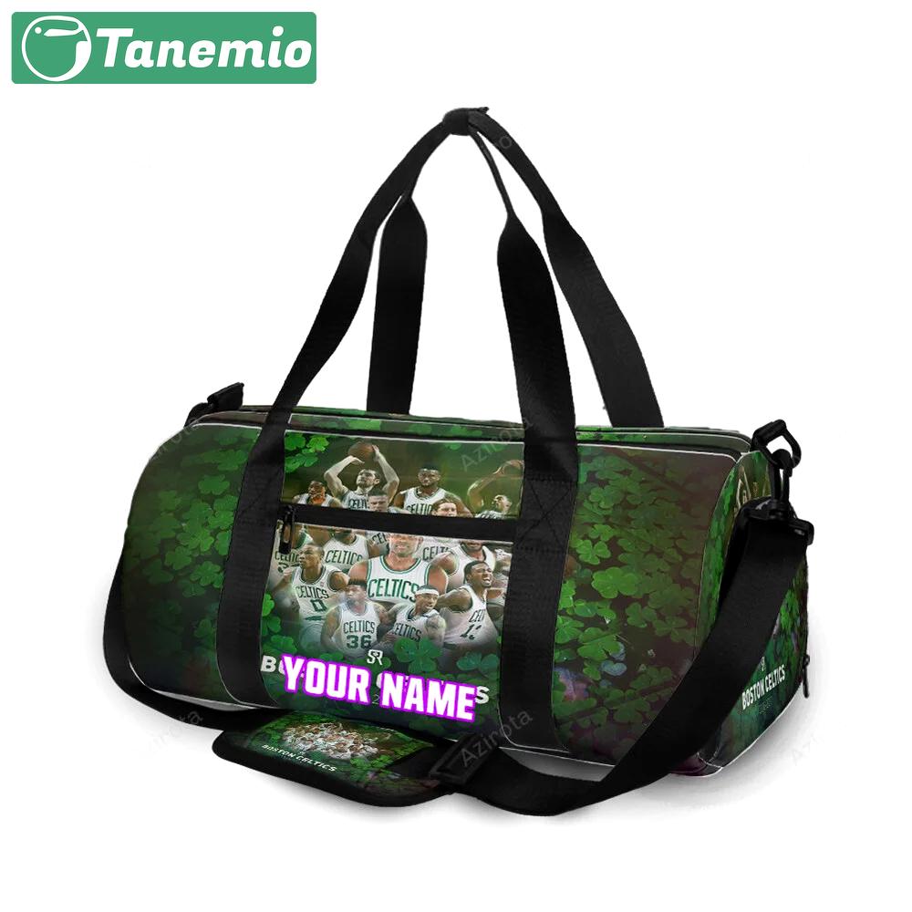 Boston celtics all players clover green personalized name travel bag gym bag 487 Travel Bag