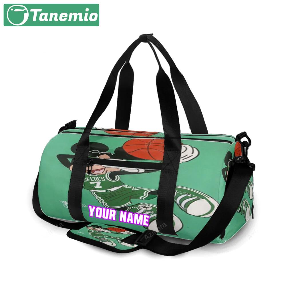 Boston celtics mickey playing personalized name travel bag gym bag 1779 Travel Bag