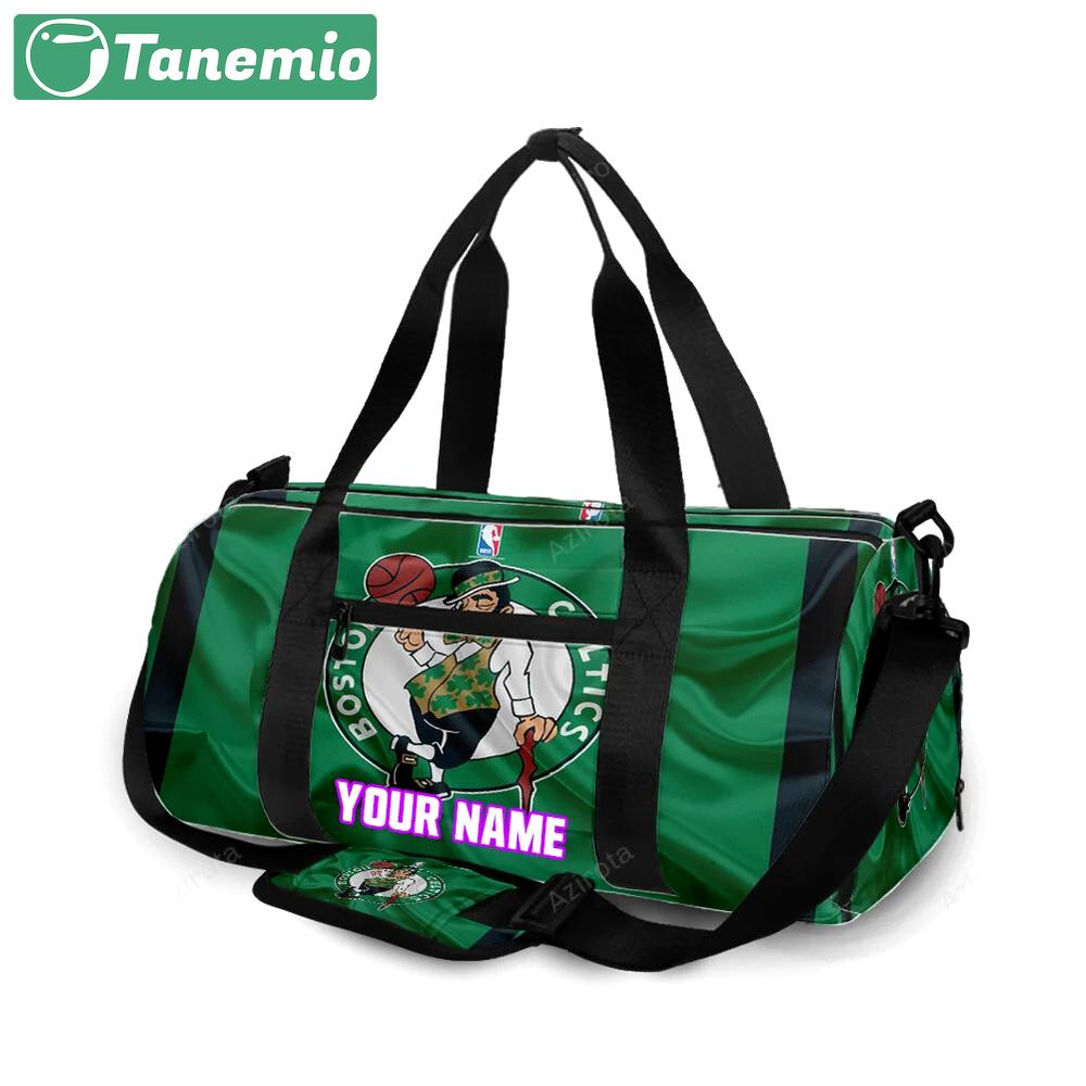 Boston celtics silk green personalized name travel bag gym bag 1237 Travel Bag