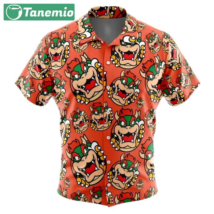 Bowser super mario button up hawaiian shirt Hawaii Shirt Shorts & Flip Flops