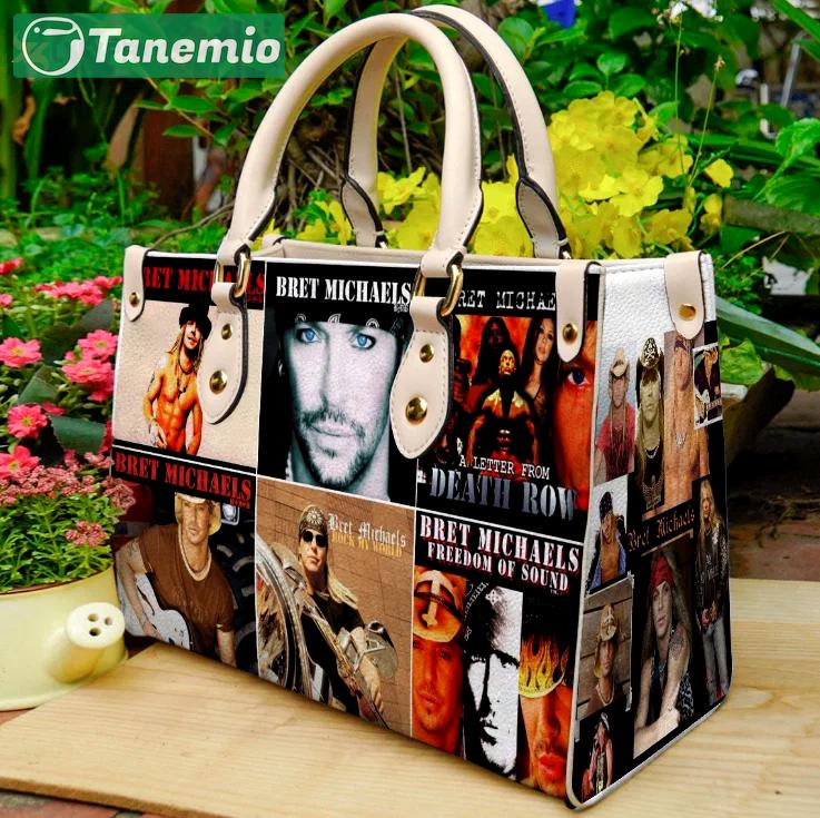 Bret michaels 1 leather handbag for women gift 2381 Women Leather Hand Bag