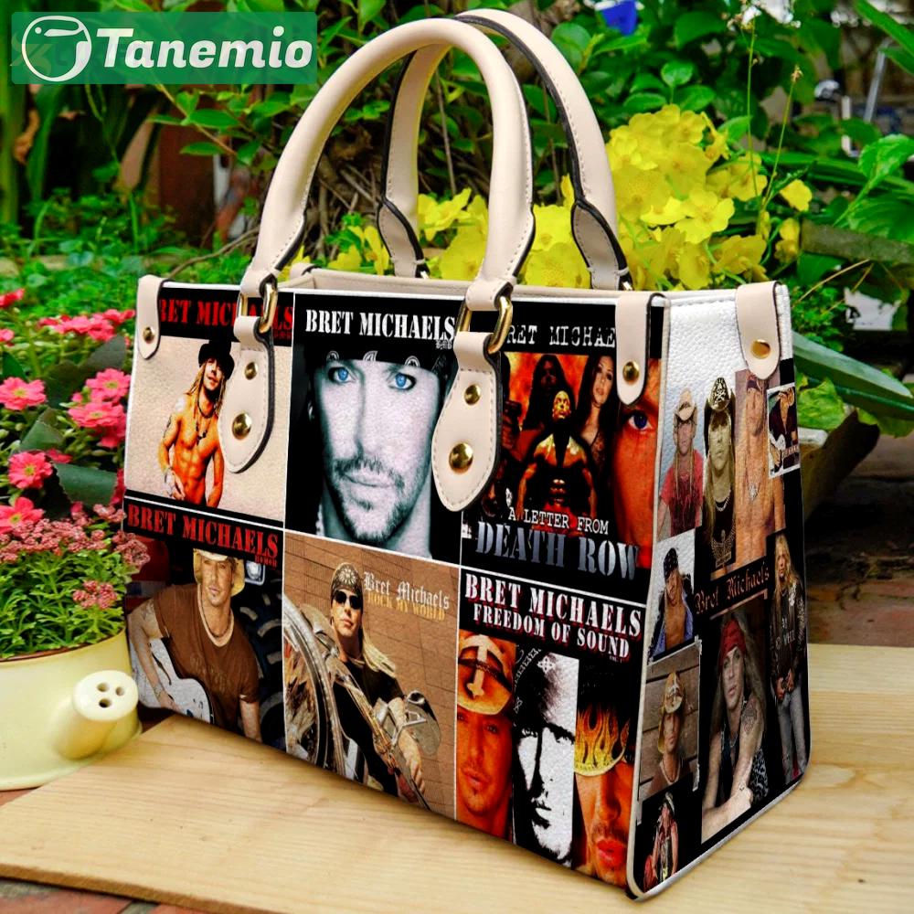 Bret michaels leather handbag gift for women 4274 Women Leather Hand Bag