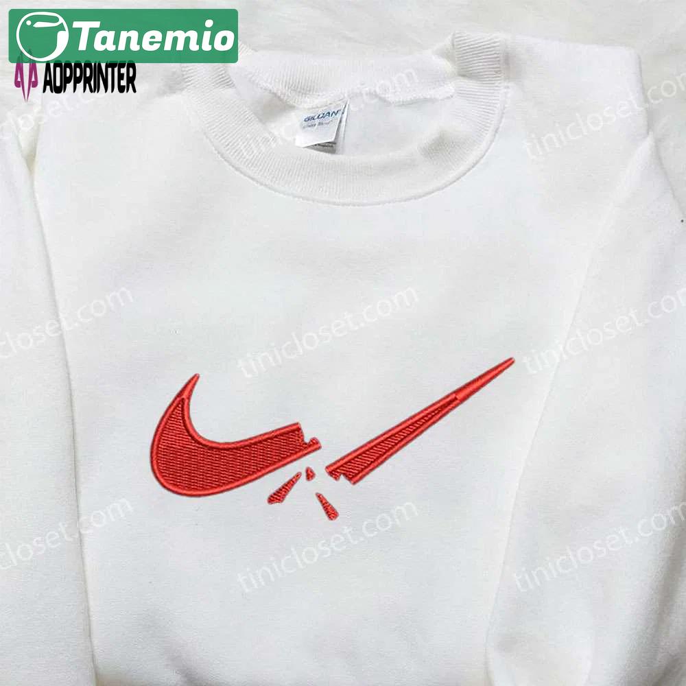 Broken x nike swoosh embroidered sweatshirt & shirt: best birthday gift ideas Embroidered Shirt