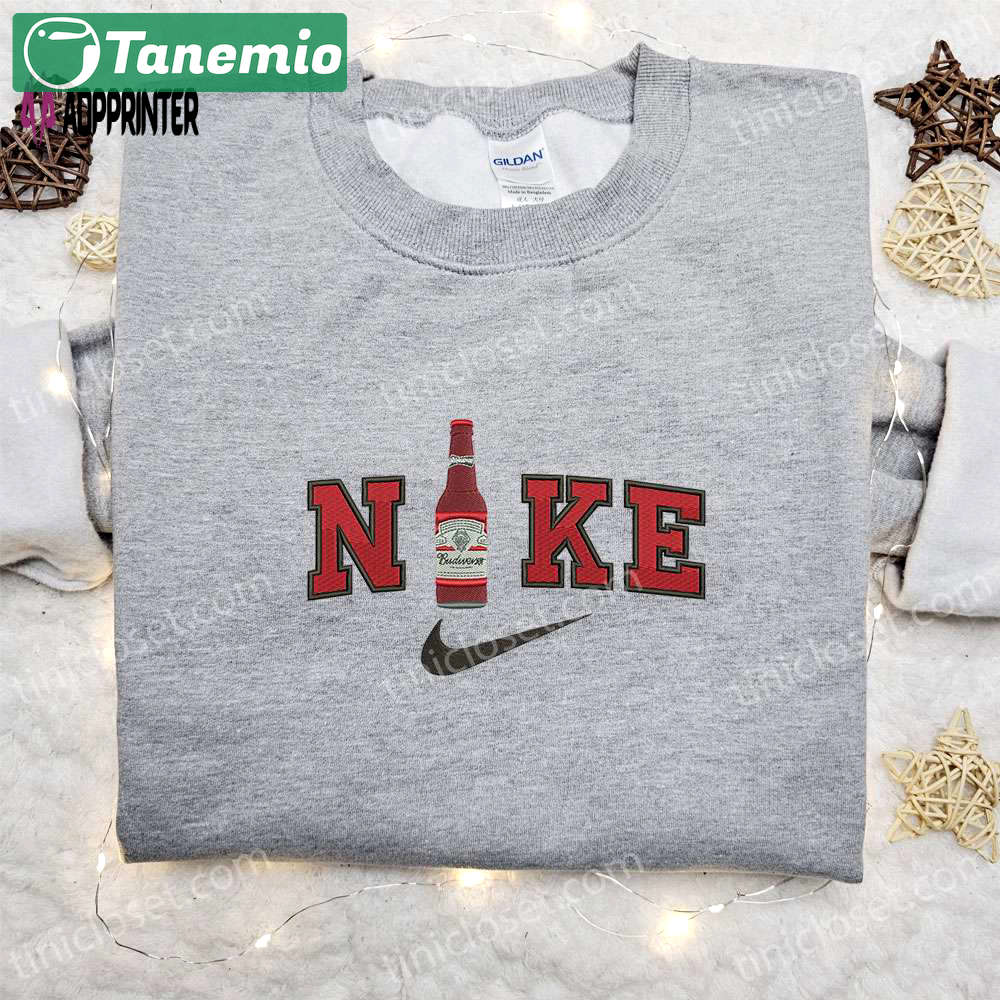 Budweiser x nike embroidered shirt: best nike inspired birthday gift Embroidered Shirt