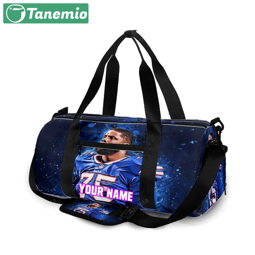 Buffalo bills 75 darryl williams personalized name travel bag gym bag 13 Travel Bag