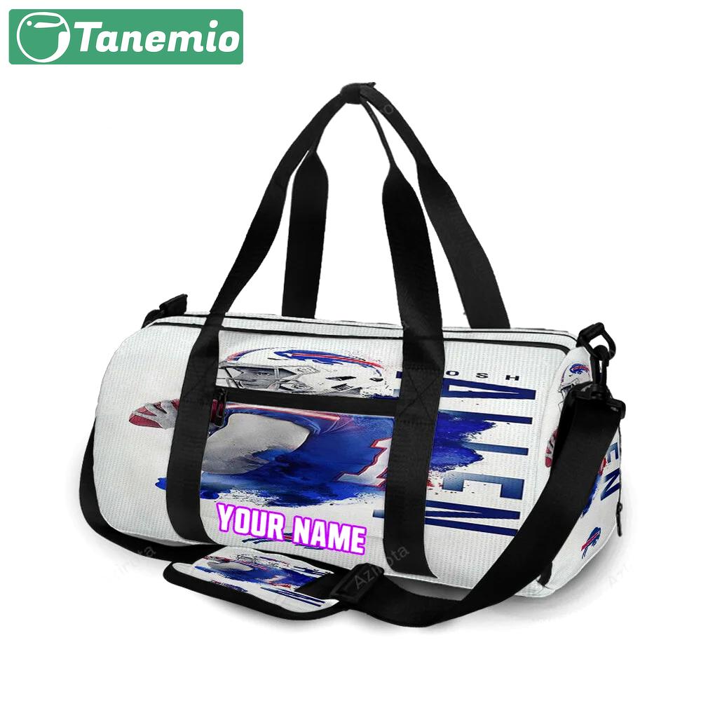 Buffalo bills josh allen v10 personalized name travel bag gym bag 33 Travel Bag