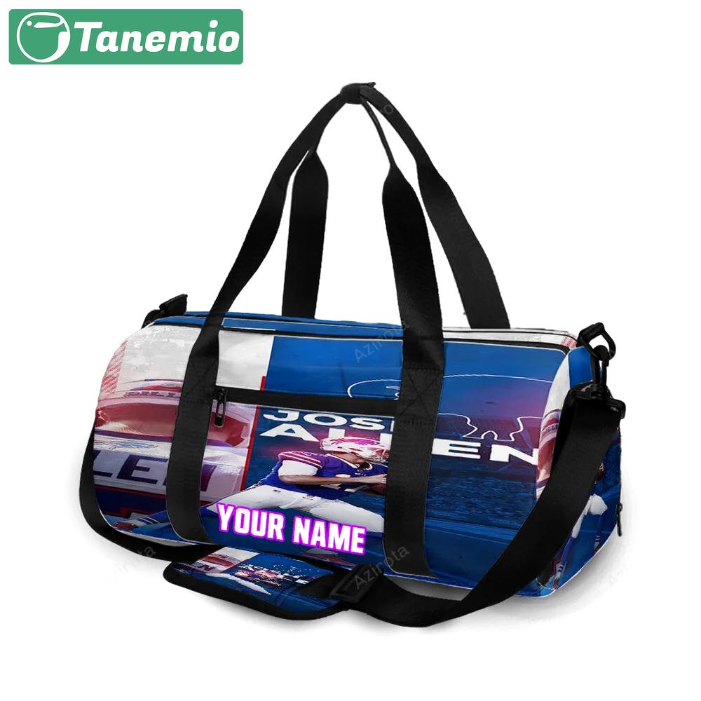 Buffalo bills josh allen v14 personalized name travel bag gym bag 20 Travel Bag