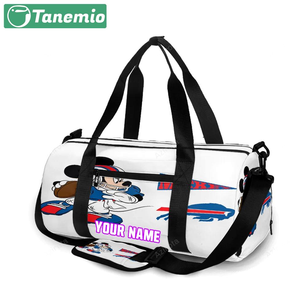 Buffalo bills mickey v1 personalized name travel bag gym bag 48 Travel Bag