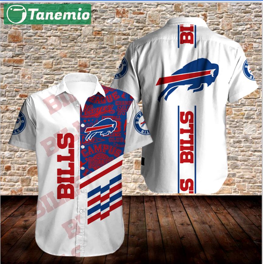 Buffalo bills shirts button up Hawaii Shirt Shorts & Flip Flops