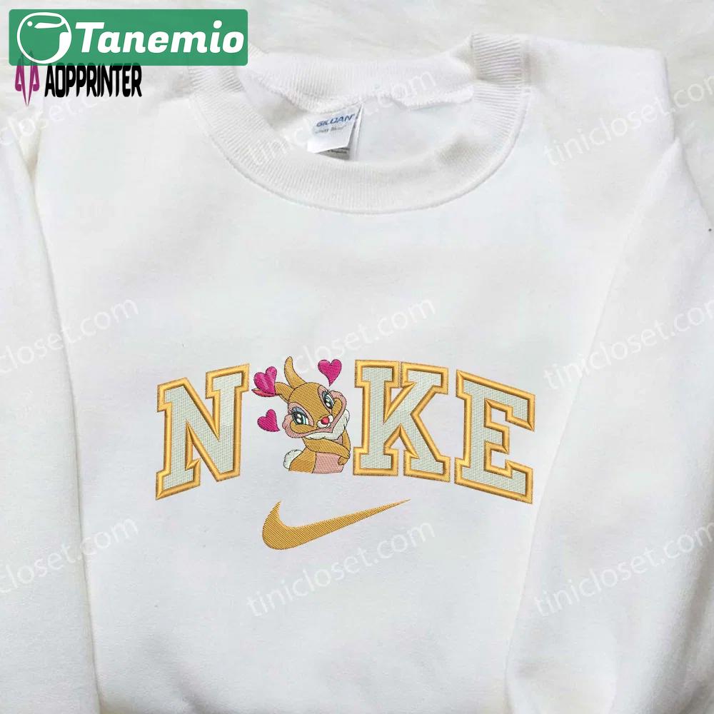 Bunny love x nike: custom embroidered shirt with cartoon design Embroidered Shirt