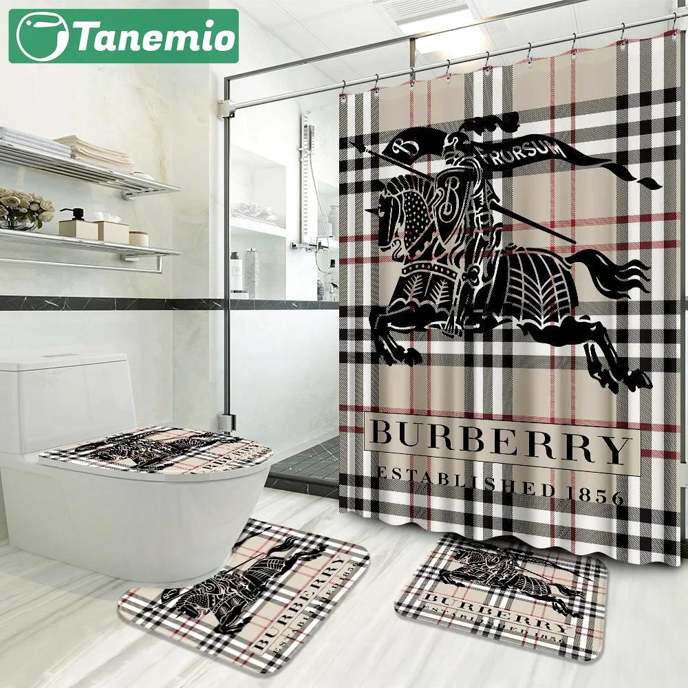 Burberry bathroom set bath mat hypebeast home decor luxury fashion brand Bathroom Set