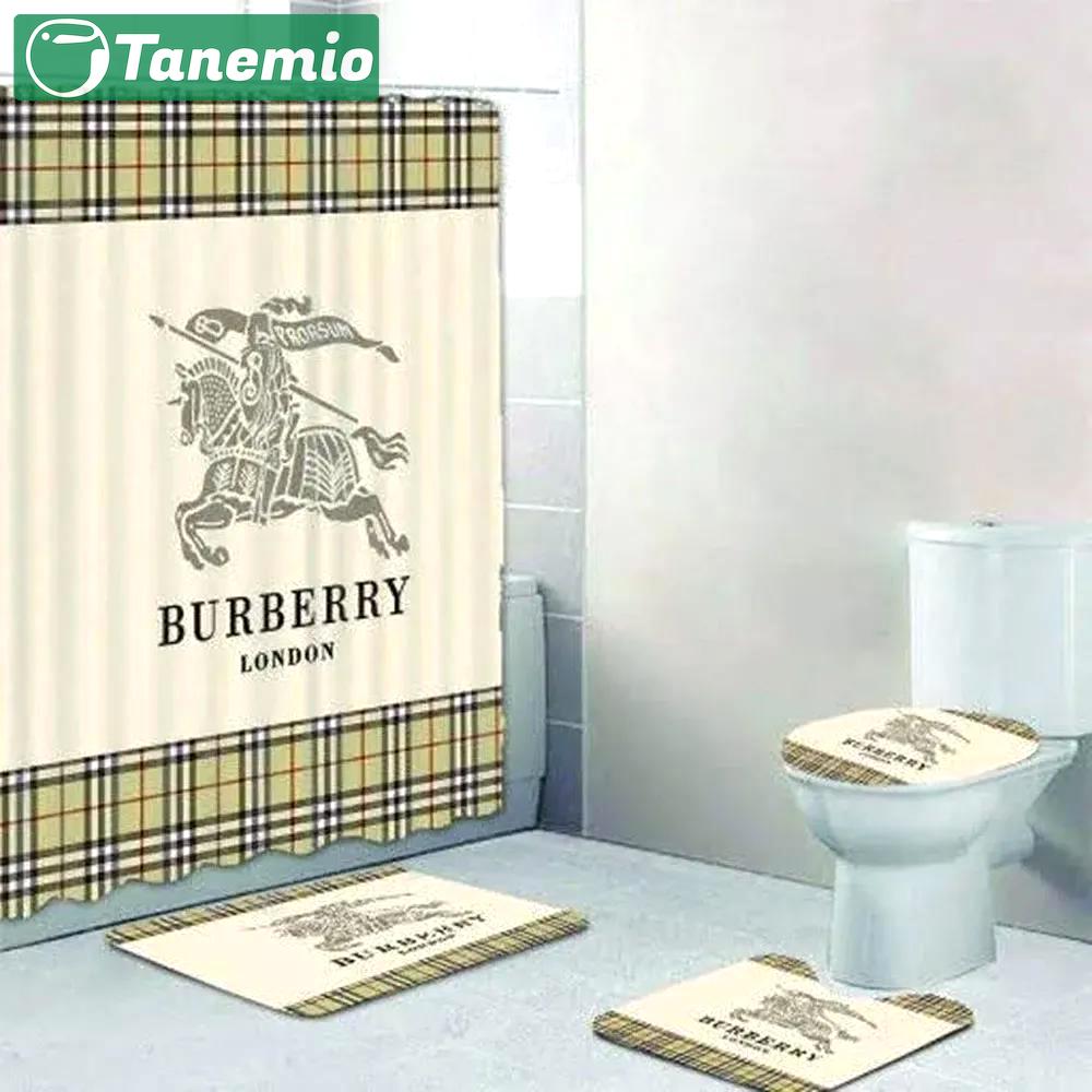 Burberry london bathroom sets bath mat luxury fashion brand home decor hypebeast Bathroom Set