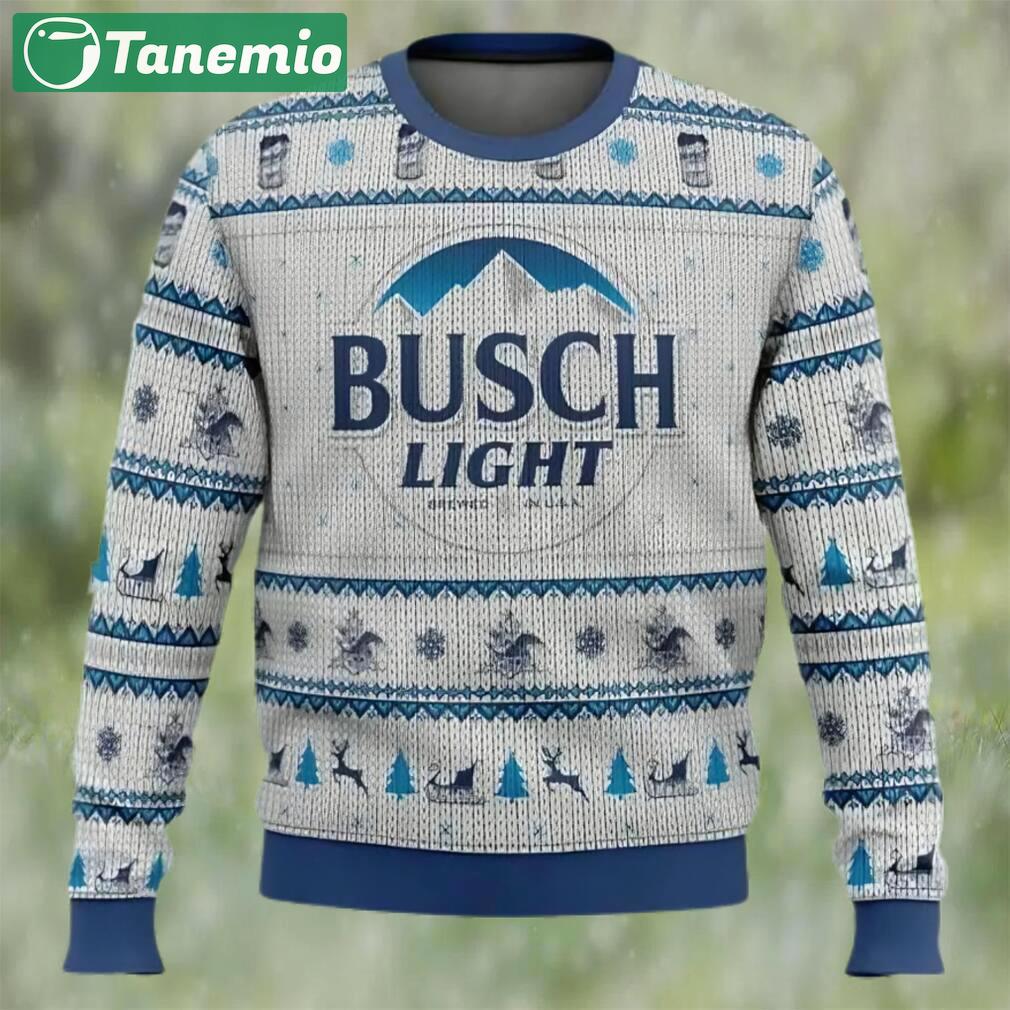 Busch light beer christmas ugly sweater, faux wool sweater, international beer day, gifts for beer lovers, best christmas gifts for 2022 ? prinvity Christmas Ugly Sweater