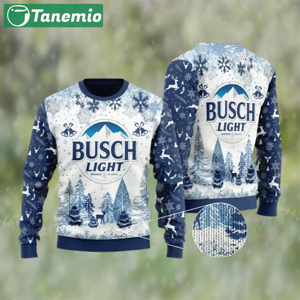 Busch light beer knitted ugly christmas sweater, faux wool sweater, gifts for beer lovers, international beer day, best christmas gifts for 2022 ? prinvity Christmas Ugly Sweater