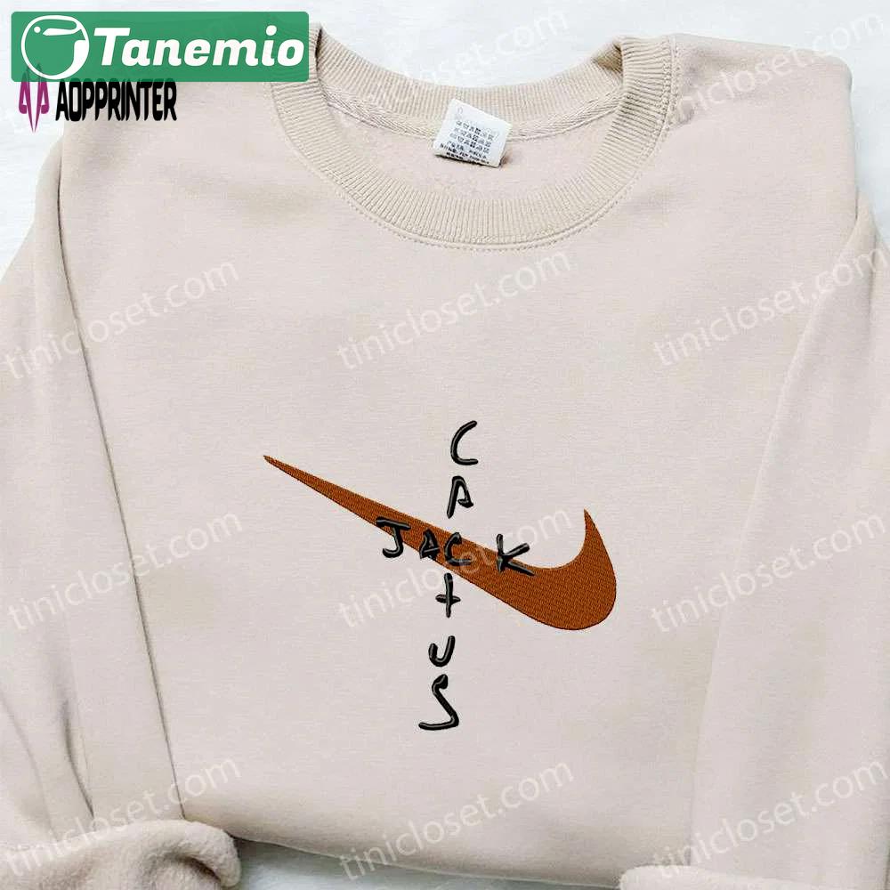 Cactus jack x nike embroidered shirt: best birthday gift ideas with nike-inspired design Embroidered Shirt