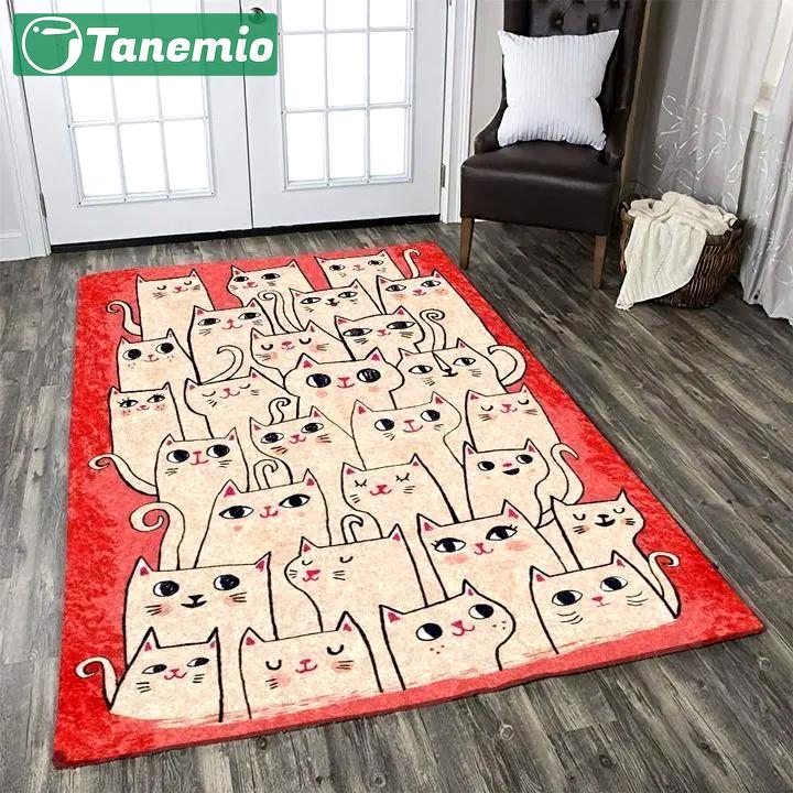 Cat area rug living room rug home decor Rectangle Rug