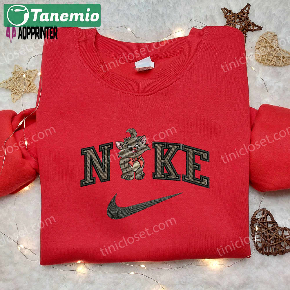 Cat cartoon x nike embroidered shirt – custom cartoon design for nike shirt Embroidered Shirt