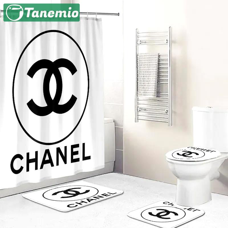 Chanel bathroom set bath mat hypebeast luxury fashion brand home decor Bathroom Set