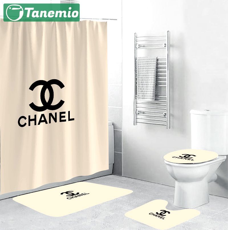 Chanel beige clasic fashion luxury brand bathroom set home decor Bathroom Set