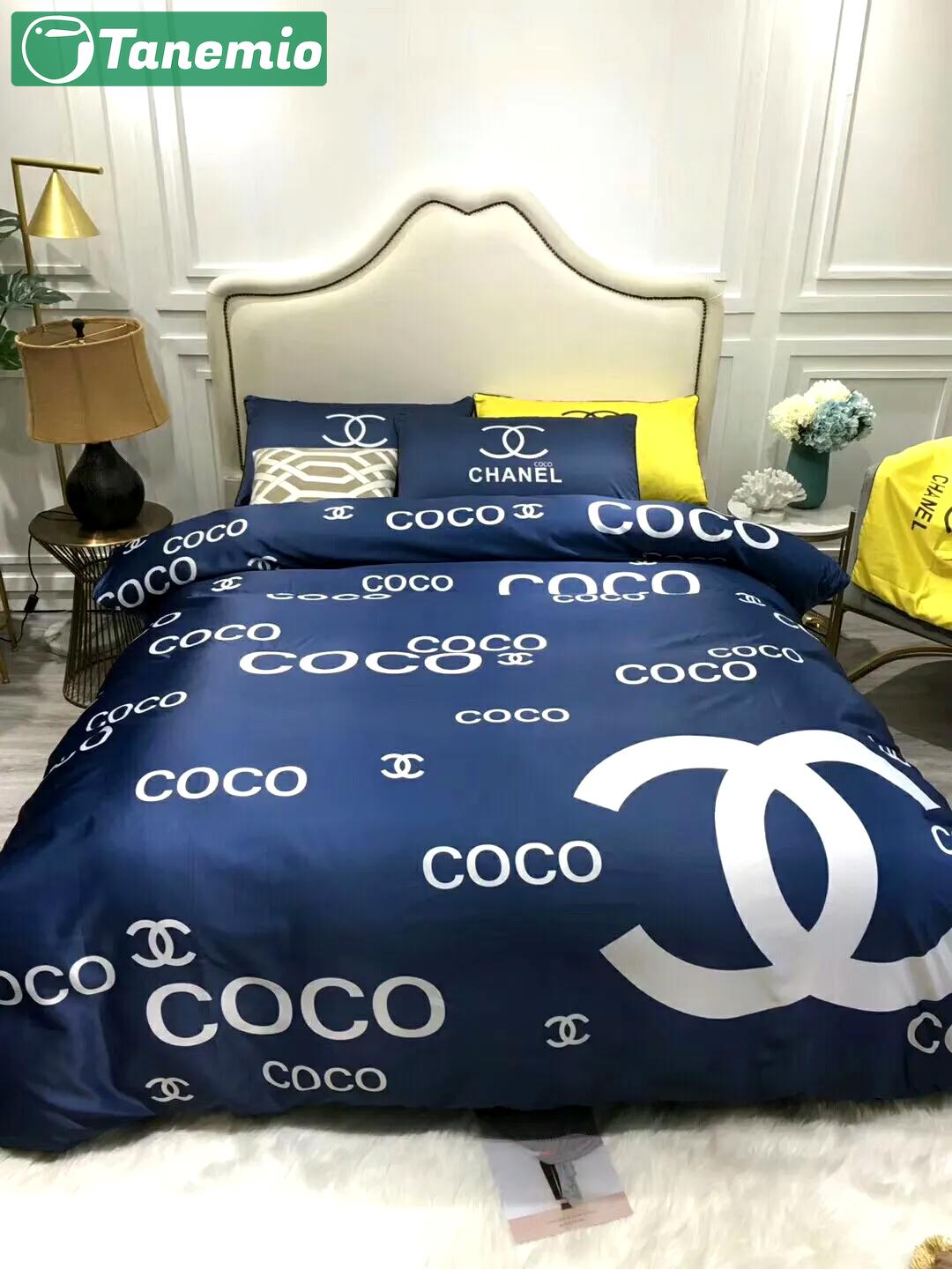 Chanel coco logo type 1218 Bedding Sets hyperbeast Bedroom sheets bedclothes blankets bedspread covers premium fashion brand home decor luxury ideas duvet bed linen