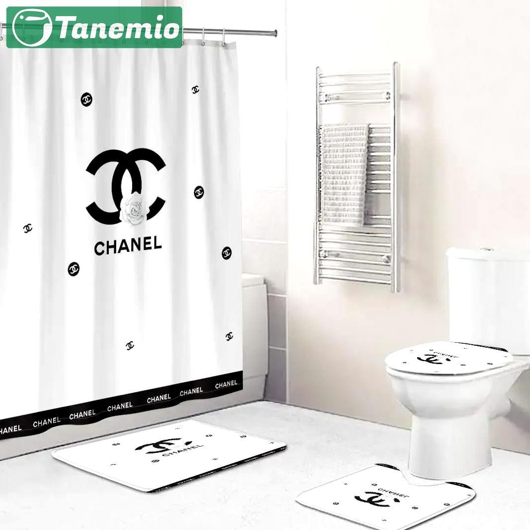 Chanel home decor hypebeast bathroom sets bath mat luxury fashion brand Bathroom Set