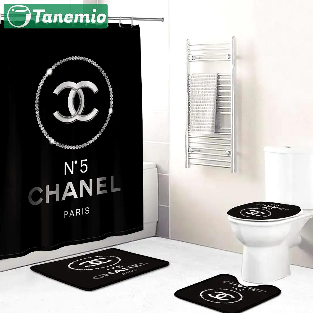 Chanel hypebeast bathroom sets bath mat luxury fashion brand home decor Bathroom Set
