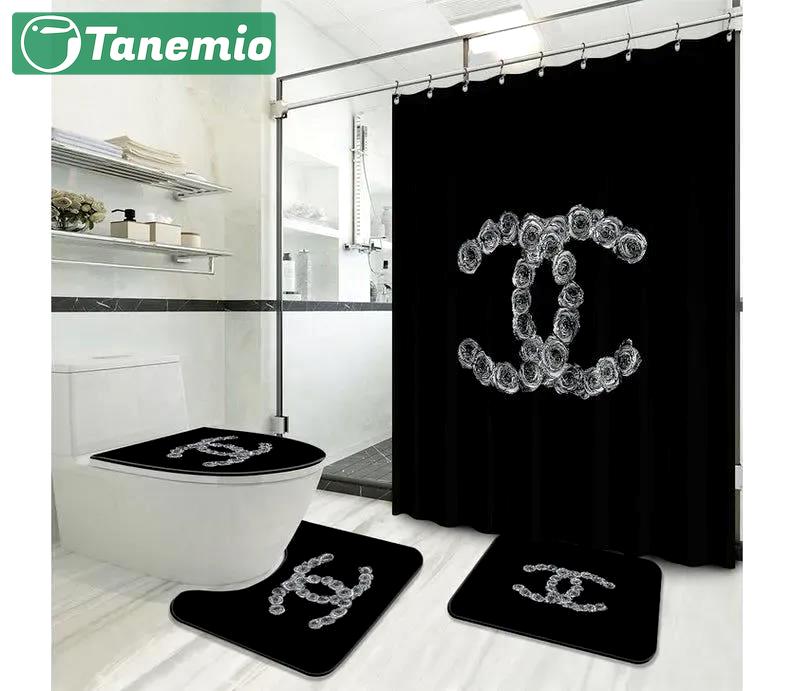Chanel luxury fashion brand bathroom sets hypebeast bath mat home decor Bathroom Set